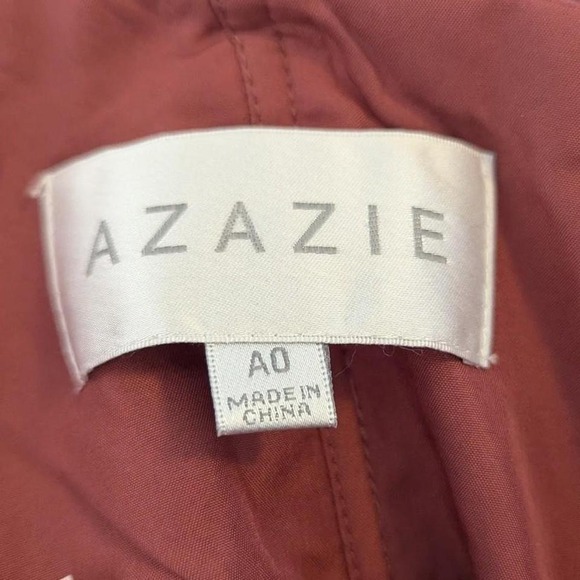 Azazie Justina Bridesmaid Dress Desert Rose - Size A0 - Picture 7 of 8